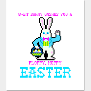 8-Bit Bunny Posters and Art